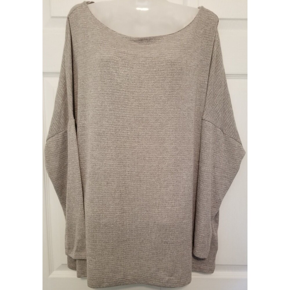 Jessica Simpson Women's Top Lightweight Knit Metallic Threads New Tags Size 2X